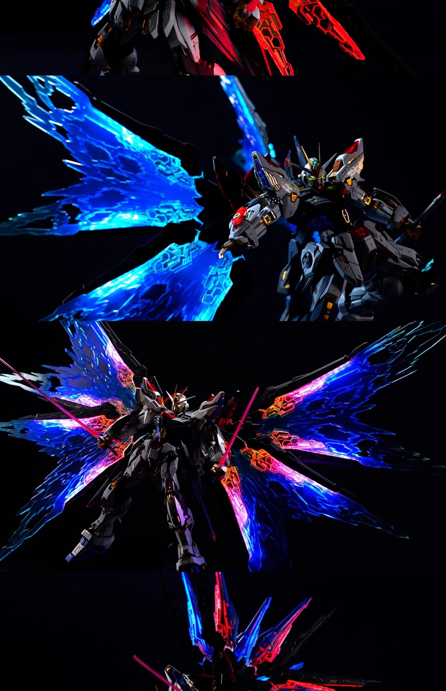 Kosmos 1/100 MGEX Aile Strike Freedom RGB Kit - Multicolor LED Lighting for 1/100 MGEX