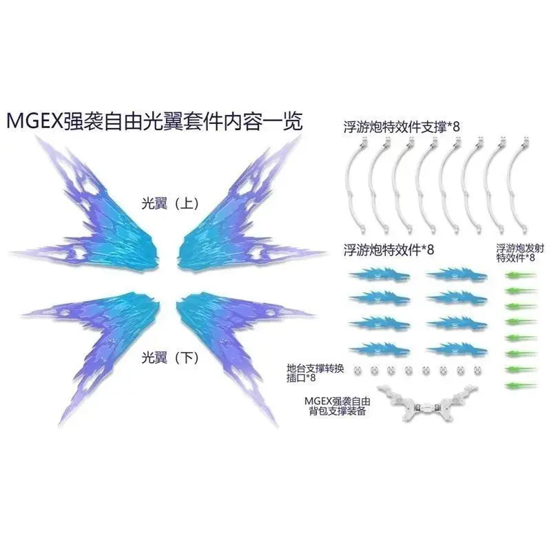 Kosmos 1/100 MGEX Aile Strike Freedom RGB Kit - Multicolor LED Lighting for 1/100 MGEX